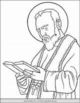 Pio Padre Saints Thecatholickid Cnt sketch template