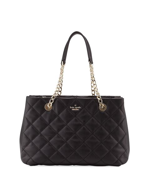 kate spade  york emerson place allis quilted tote bag black neiman marcus