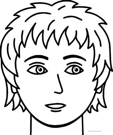 boy face coloring page  getcoloringscom  printable colorings
