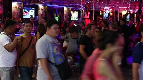 pattaya thailand november 15 2014 walking street is red light district with many
