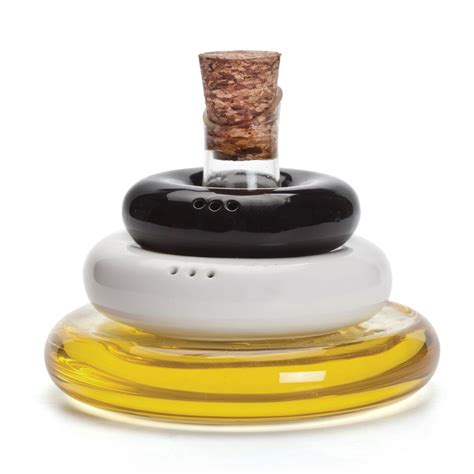 stackable olive oil salt and pepper set the green head