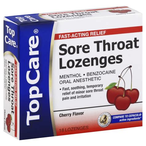 Cherry Sore Throat Lozenges Topcare 18 Ct Delivery Cornershop By Uber