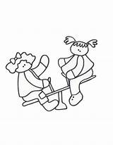 Teeter Totter Coloring Saw Cliparts Clipart Seesaw Pages Clip Colouring Getcolorings Library Printable Cartoon sketch template