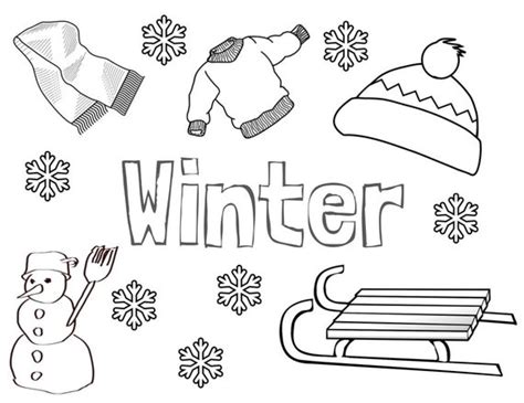 printable winter season coloring page sheet etsy