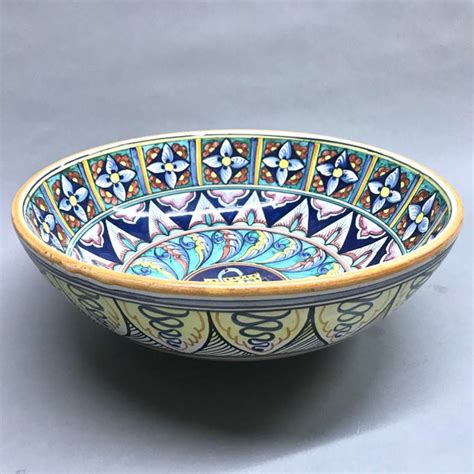 italian blue cottura ceramic decorative bowl chairish