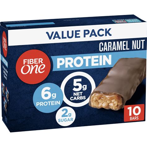 fiber one protein bar caramel chewy bars 6g protein snacks 12 ct