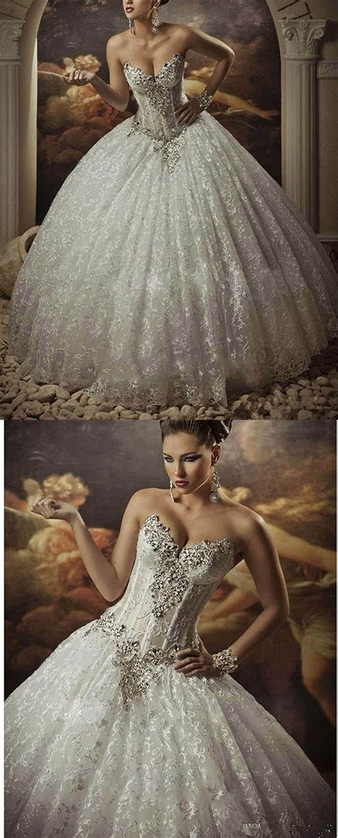 gothic style corset ball gown lace wedding dresses sweetheart beaded bridal gown wd