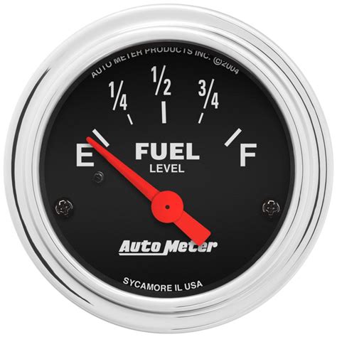 auto meter    diameter electrical fuel gauge  ohms empty  ohms full