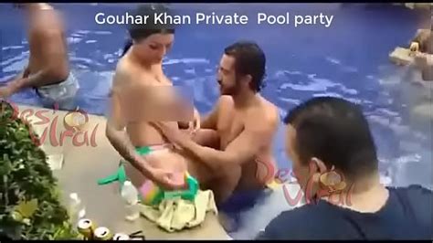indian actress gouhar khan private pool party xvideos