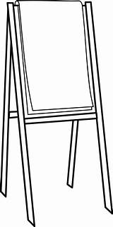 Easel Clipart Flipchart Clip Chart Flip Drawing Cliparts Easle Paper Google Transparent Search School Short Library Painting Large Forget Vector sketch template
