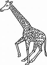 Giraffe Coloring Kids Pages Printable Giraffes Animals Animal Supercoloring Galloping sketch template