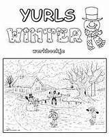 Yurls Werkboekjes Kerst Sneeuw sketch template