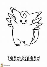 Clefable Clefairy Genial Ausmalbilder Farbe Pokémon Colorier Pokemons Yodibujo Ligne sketch template