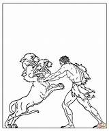 Coloring Hercules Cerberus Pages Capture sketch template