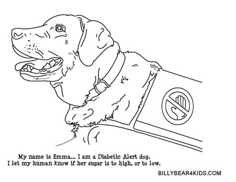 guide dog coloring page coloring pages
