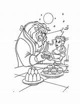 Beast Beauty Coloring Kids Pages Color Print Printable Disney sketch template