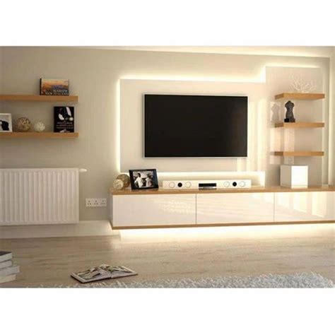 white  beige led tv wall unit  rs square feet  bengaluru id
