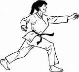 Karate sketch template