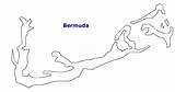 Bermuda Map Outline Maps Color Area Countryreports sketch template