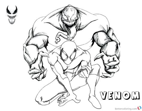 spiderman  venom coloring pages  getdrawings