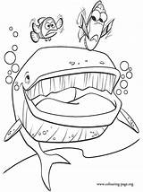 Coloring Nemo Dory Finding Marlin Engulfed Whale Pages Colouring Disney Disegni Book Info sketch template