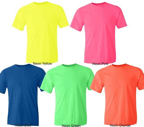 gildan neon heavy cotton  shirt fluorescent colors safety tee wholesale  xl ebay