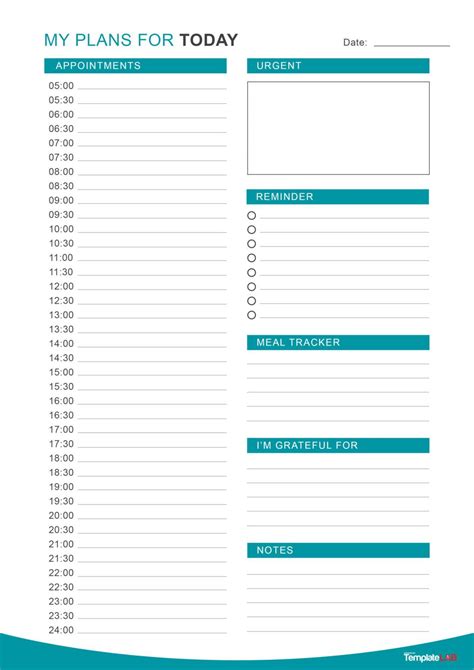 daily routine schedule template addictionary