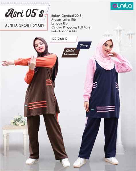 Koleksi Baju Olahraga Muslimah Terbaru Alnita Asri 2019