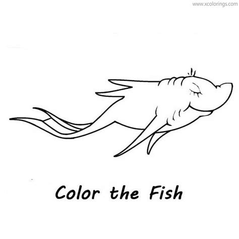 fish  red blue opposites lesson sketch coloring page