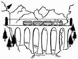 Coloring Pages Bridge Train Car Template God Advertisement Transportation Printable sketch template