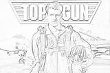 Gun Coloring Tom Cruise Pages Maverick Filminspector sketch template