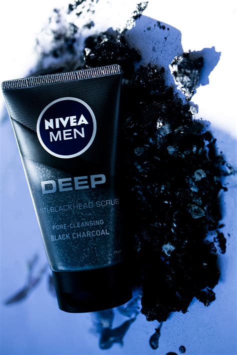 nivea men charcoal face wash product shoot  behance