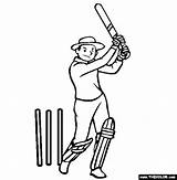 Coloring Sports Cricket2 Pages Thecolor sketch template