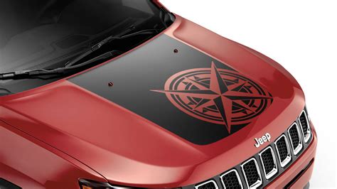 center hood decal  jeep compass trailhawk hood graphics kits  cars  professional