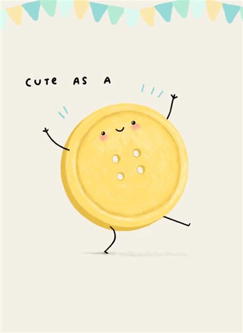 Cute As A Button By Sophie Corrigan Cardly