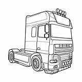 Vrachtwagen Trekker Vrachtauto Trekkers sketch template