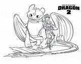 Toothless Hiccup Colouring Httyd Draak Een Drawings sketch template
