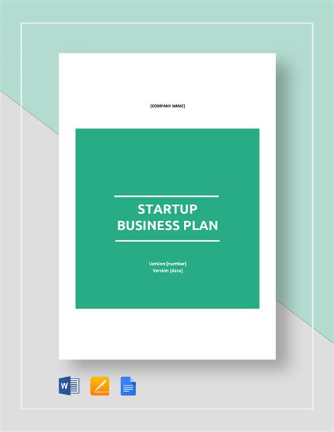 startup business plan template google docs word apple pages