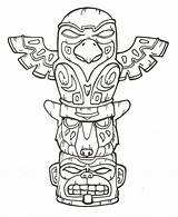Pole Totem Coloring Pages Usable Bestcoloringpagesforkids Via sketch template