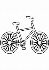 Coloring Bicycle sketch template