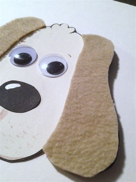 paper dog  fuzzy ears craft kit  kids  mimiscraftshack