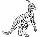 Parasaurolophus Coloring Striped Coloringcrew Animals sketch template