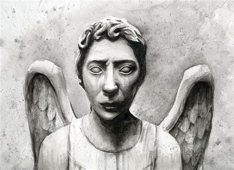 Weeping Angel Don T Blink Doctor Who Fan Art Painting By