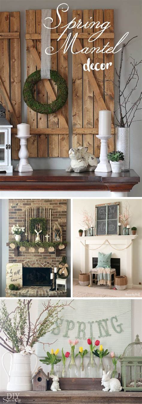spring mantel decor ideas  brighten   space