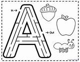 Alphabet Mazes Sounds Beginning Coloring Preview sketch template