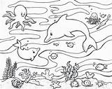 Pages Coloring Scenery Ocean Kids Colouring Library Clipart sketch template