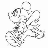 Mickey Coloring Mouse Pages Running Printable Toddler Sheet Playing Music Will sketch template