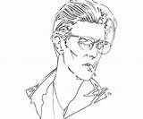 Bowie David Pages Coloring Drawing Printable Fujiwara Yumiko Getdrawings sketch template
