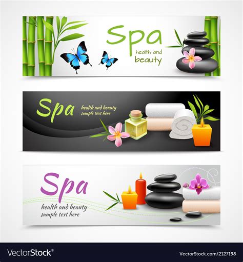 realistic spa banners royalty  vector image
