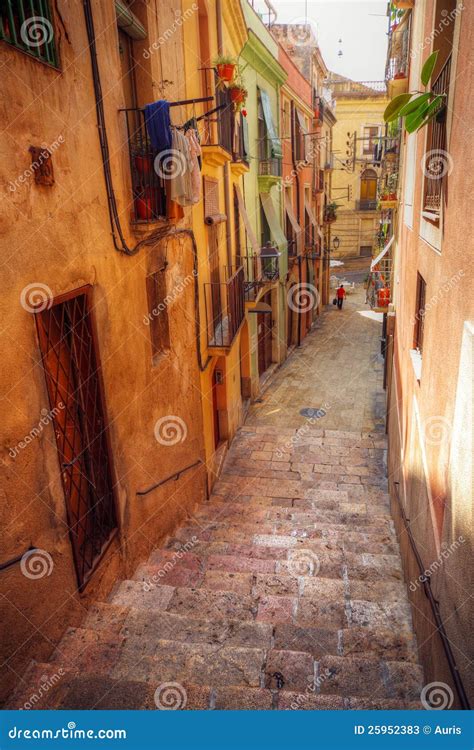 traditional  spanish street stock image image  maze window